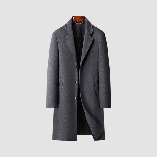 Lång ullrock med kostymkrage i Old Money-stil