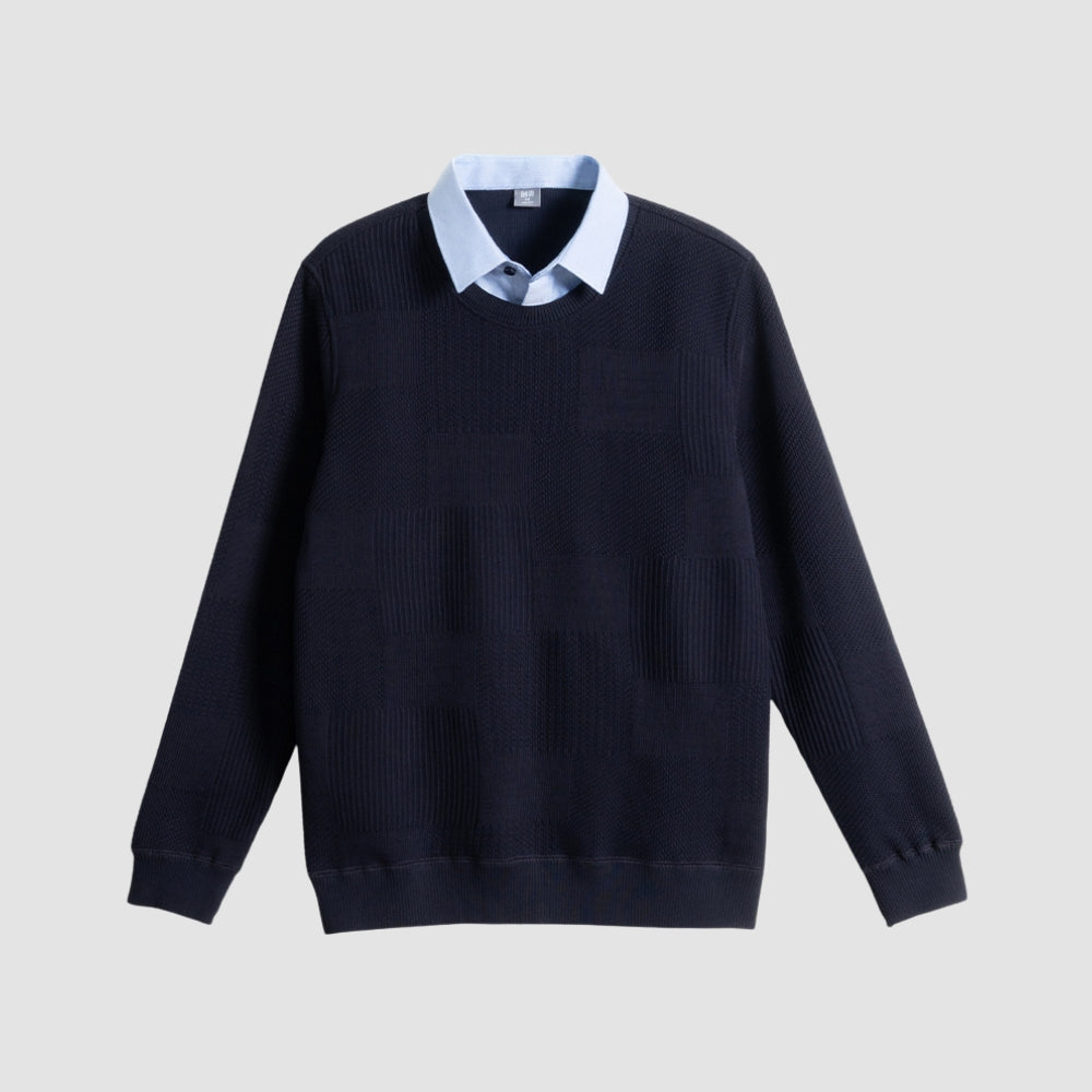 Luxe gebreid shirt met twee delen in Old Money-stijl