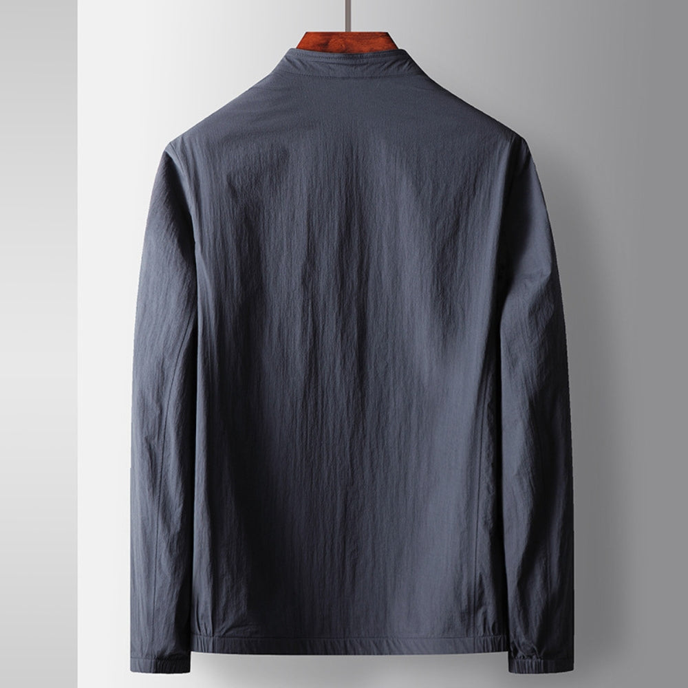 Chaqueta informal de negocios de lujo con cuello mao estilo old money