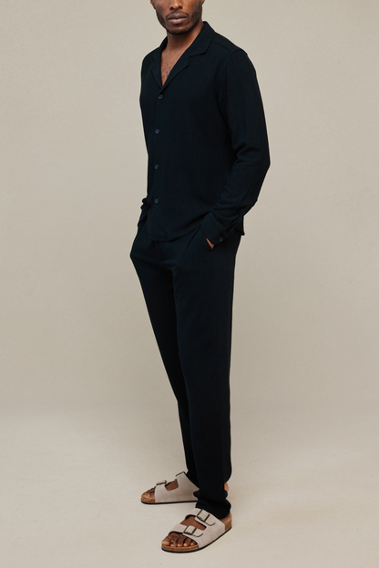 Camisa de lino Cami - Negro