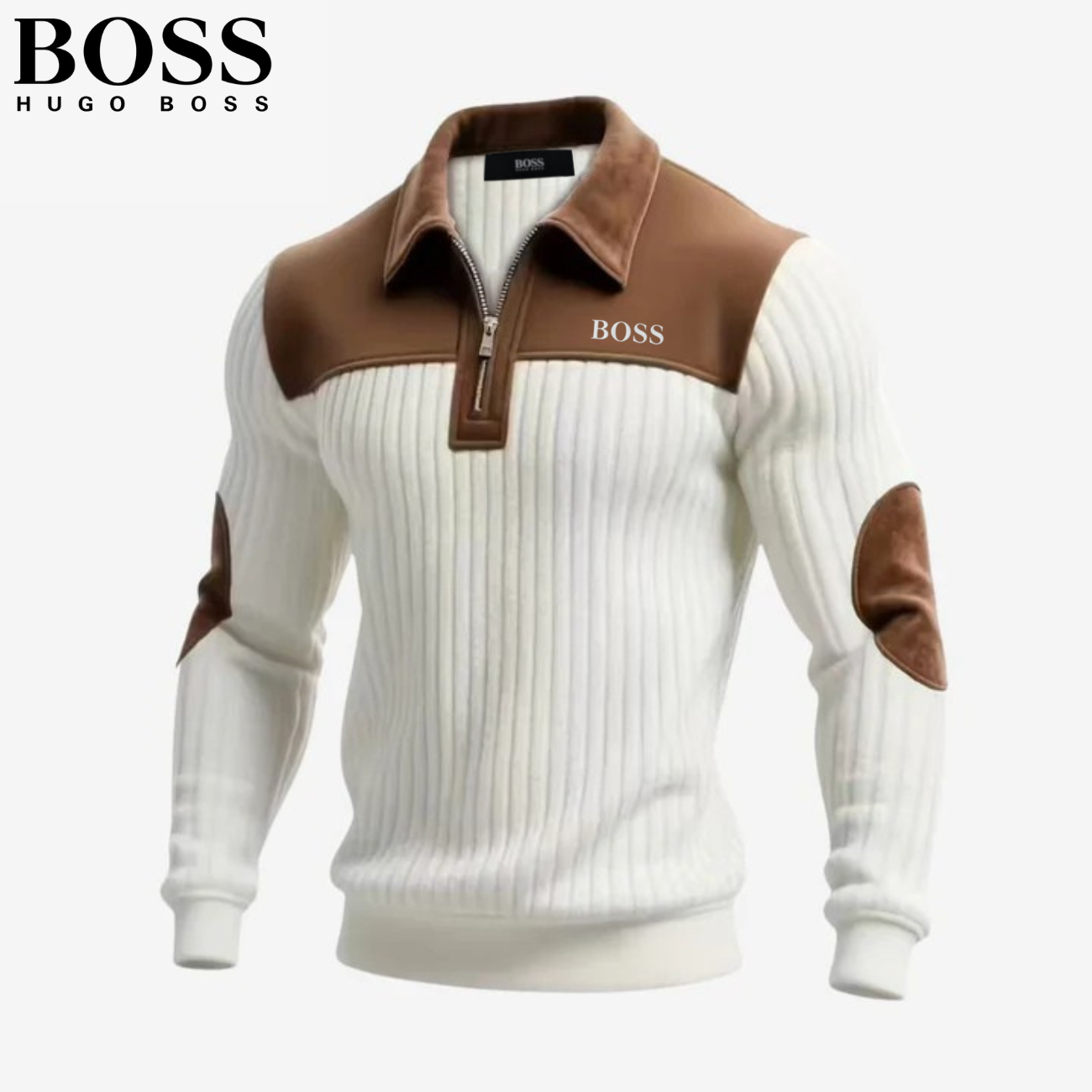 Elegant Zip Collar Sweater || Clearance Sale