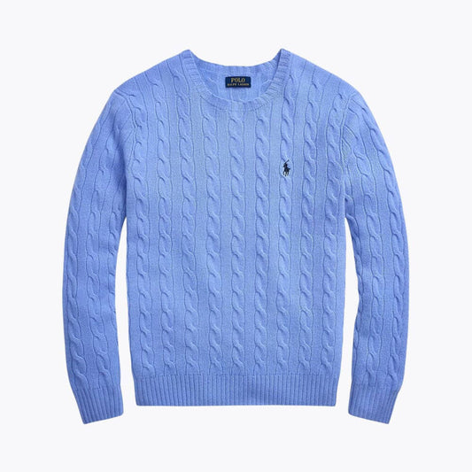 Wool Cashmere Blend Crewneck Sweater