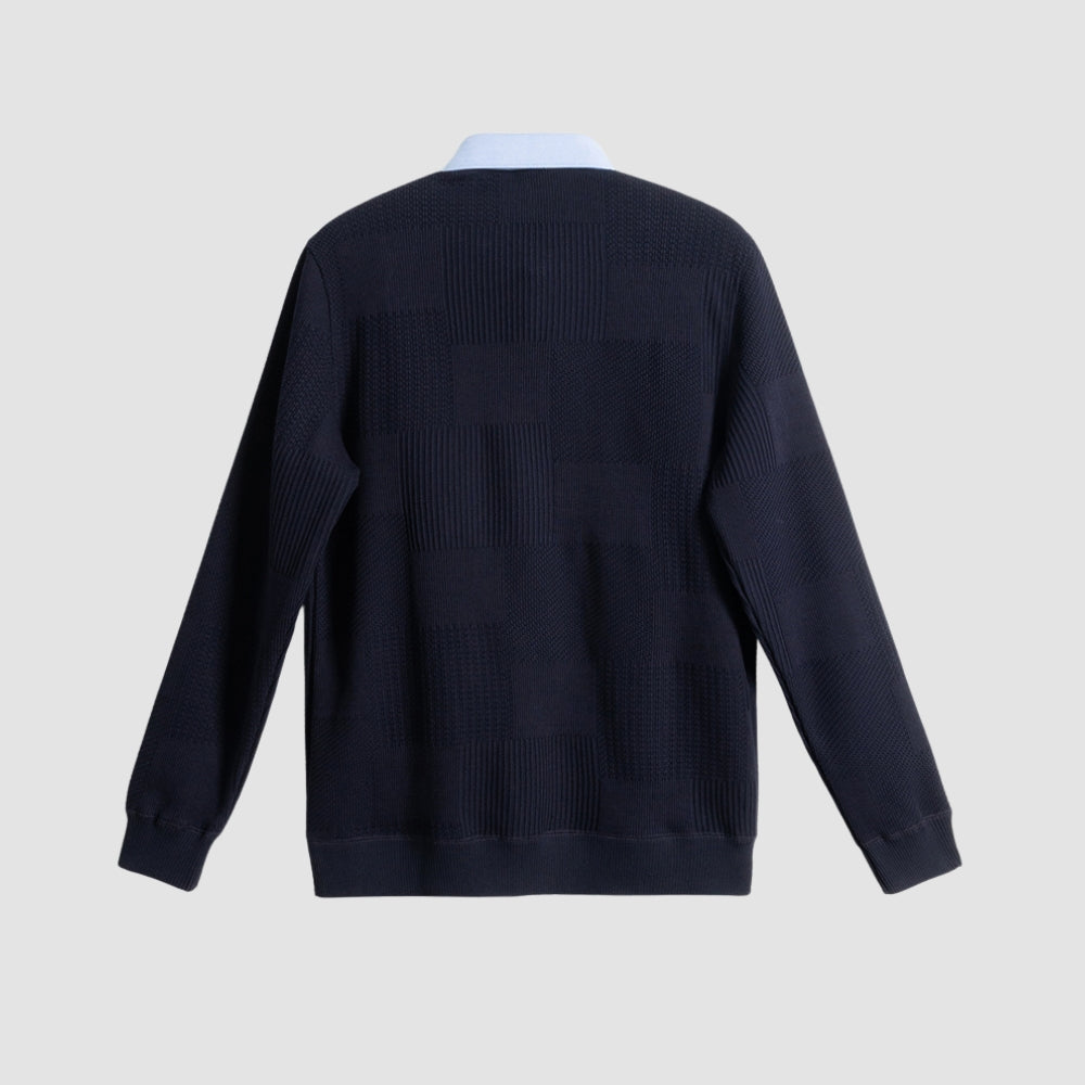 Luxe gebreid shirt met twee delen in Old Money-stijl