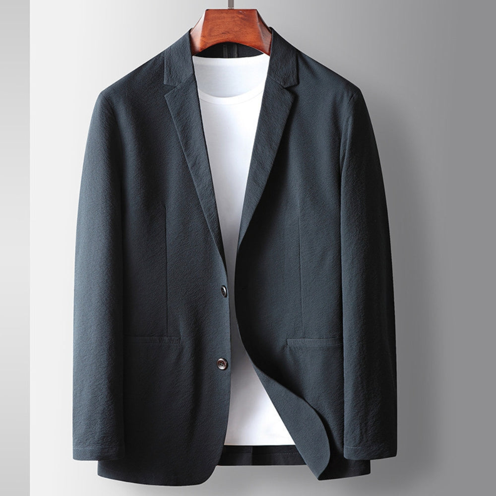 Giacca business elasticizzata antipiega in stile Old Money