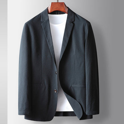 Giacca business elasticizzata antipiega in stile Old Money