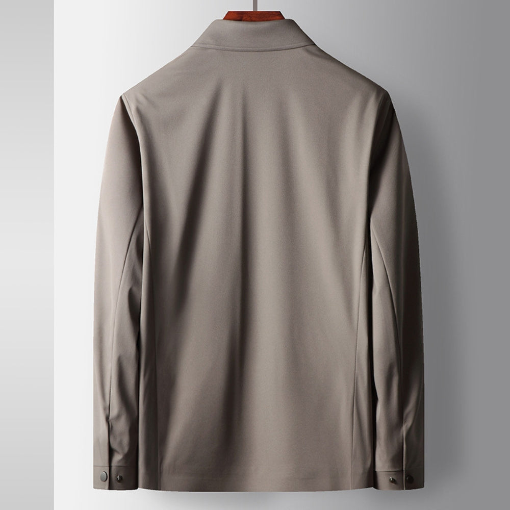 Zakelijk jasje met revers en rits in Old Money-stijl