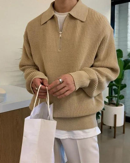 Pull Cesare à demi-fermeture éclair
