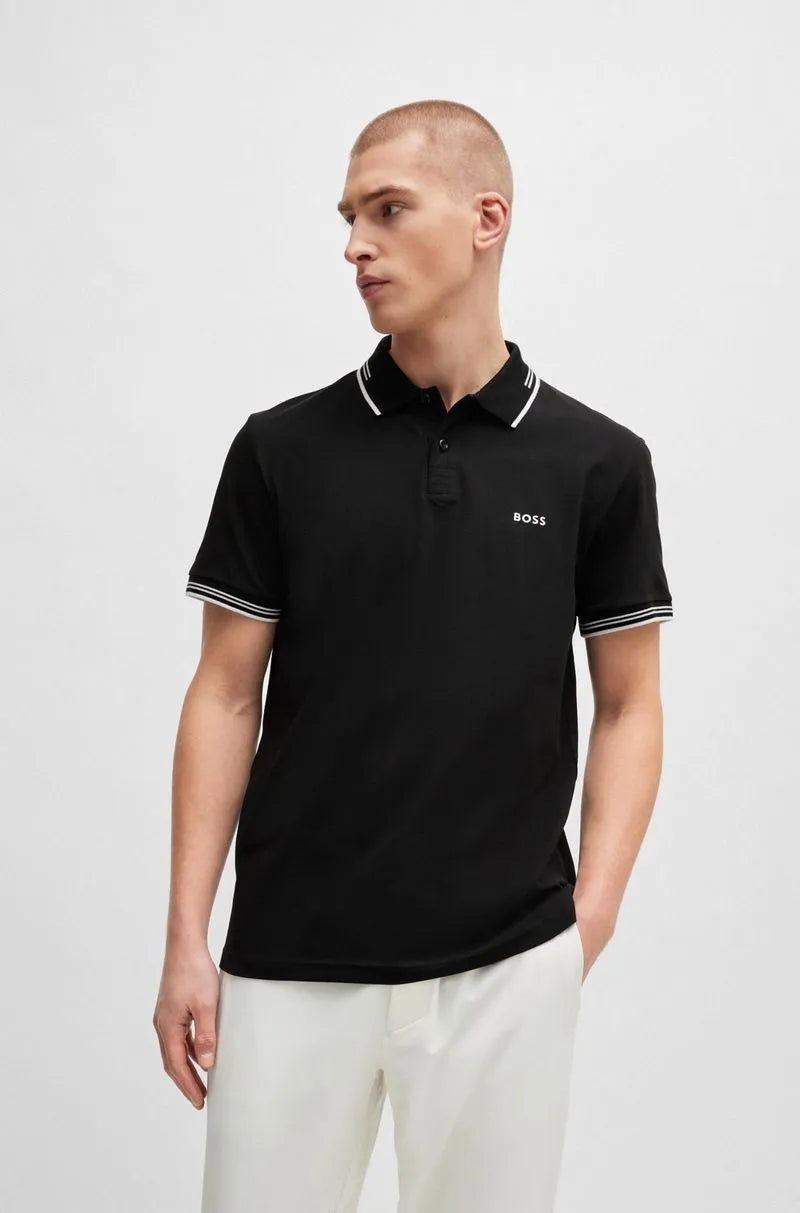 Slim-Polohemd aus Stretch-Baumwolle - Boss