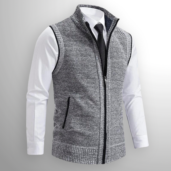 Chaleco de jersey Harrison con cremallera completa