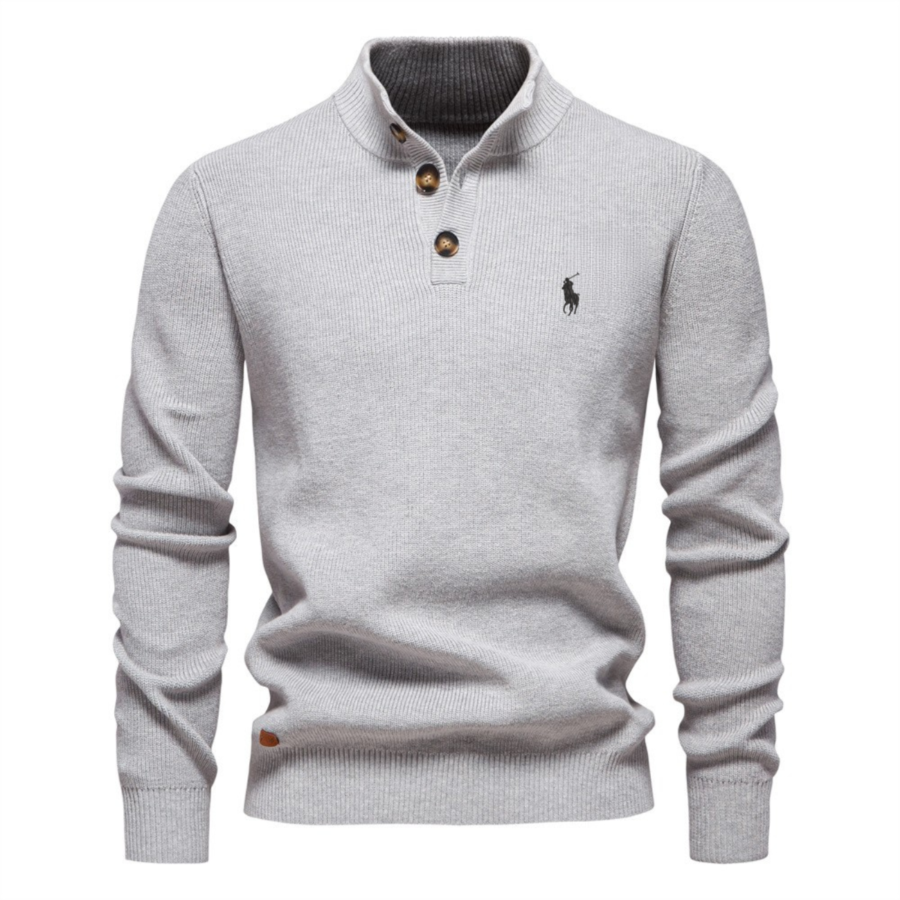L.R Premium Knit Henley Sweater || Clearance Sale