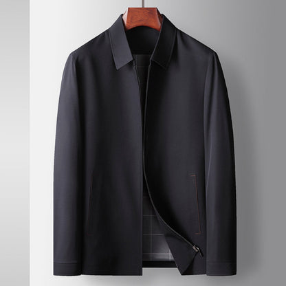 Zakelijk jasje met revers en rits in Old Money-stijl