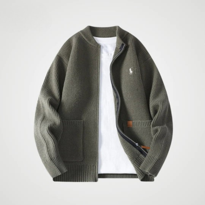 Zipped Knit Cardigan - CLEARANCE PRICE