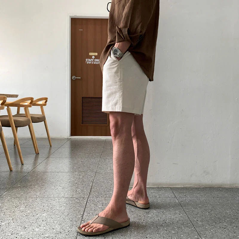 Pantaloni scurți din in MASAN
