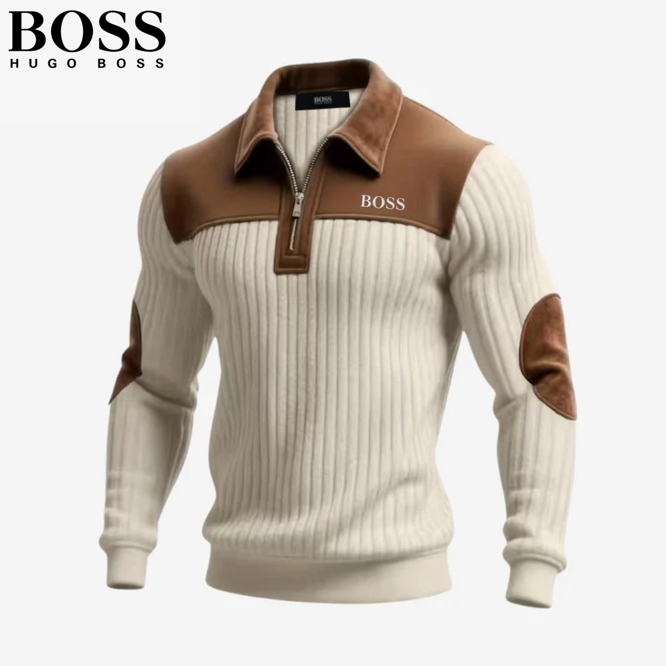 Elegant Zip Collar Sweater || Clearance Sale