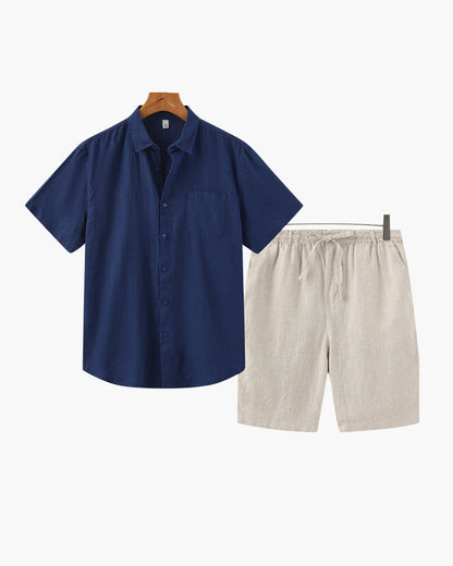 Ensemble Old Money en lin (short)