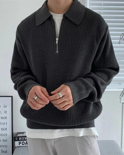Pull Cesare à demi-fermeture éclair