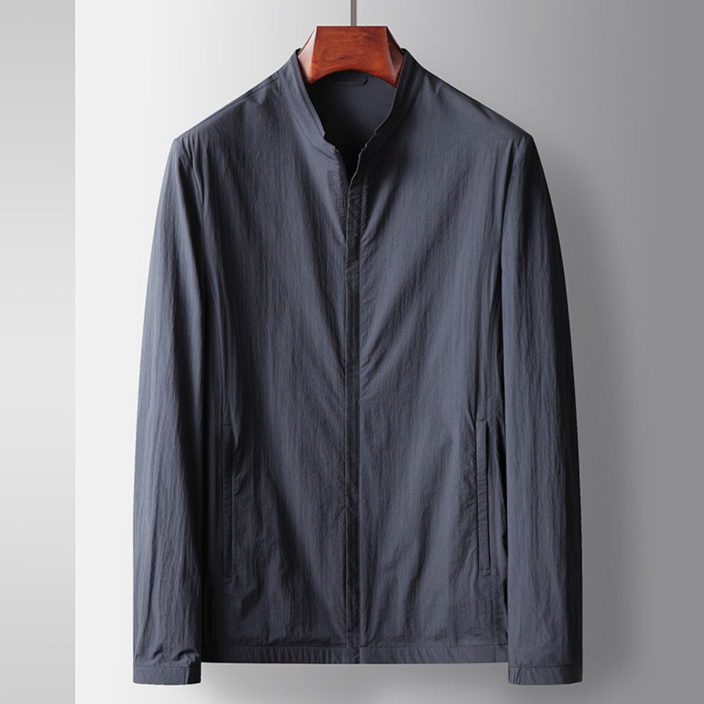 Chaqueta informal de negocios de lujo con cuello mao estilo old money