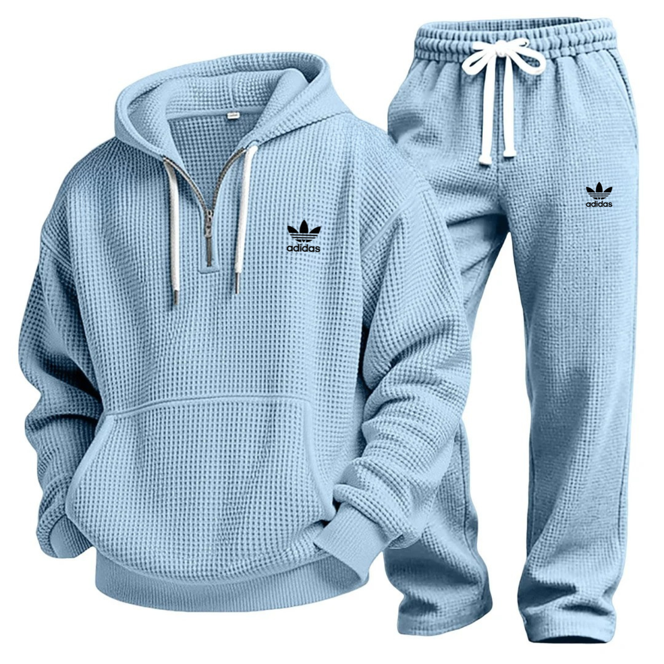 Waffle-Knit Performance Hoodie Jogger Set - Clearance Sale