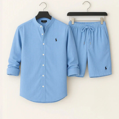 L.R Summer Shirt & Shorts Set - Clearance Sale