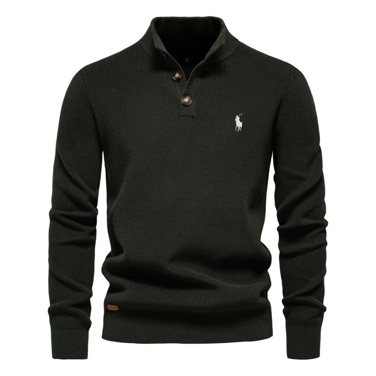 L.R Premium Knit Henley Sweater || Clearance Sale