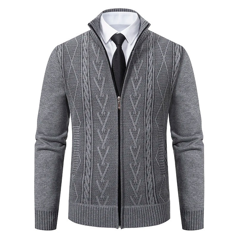 Cappotto maglione imbottito da uomo lavorato a maglia per autunno e inverno: calore e stile