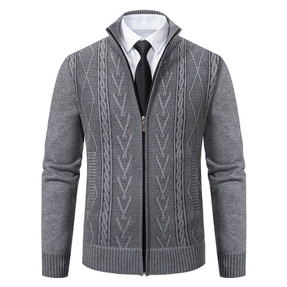 Cappotto maglione imbottito da uomo lavorato a maglia per autunno e inverno: calore e stile