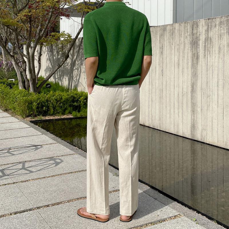 PAJU Lanene pantalone u stilu „old money“