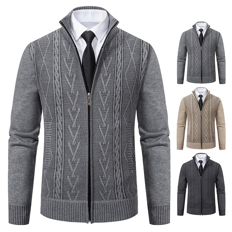 Cappotto maglione imbottito da uomo lavorato a maglia per autunno e inverno: calore e stile