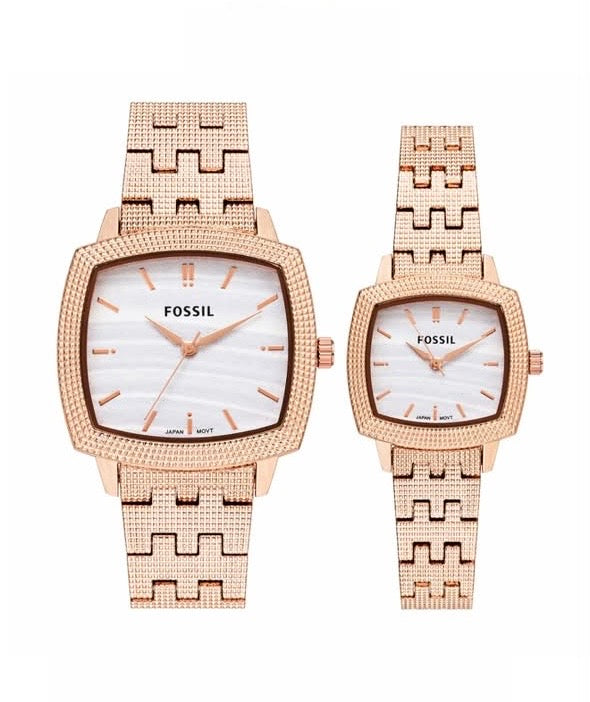 Fossil Nick Jonas White Dial Couple Watch
