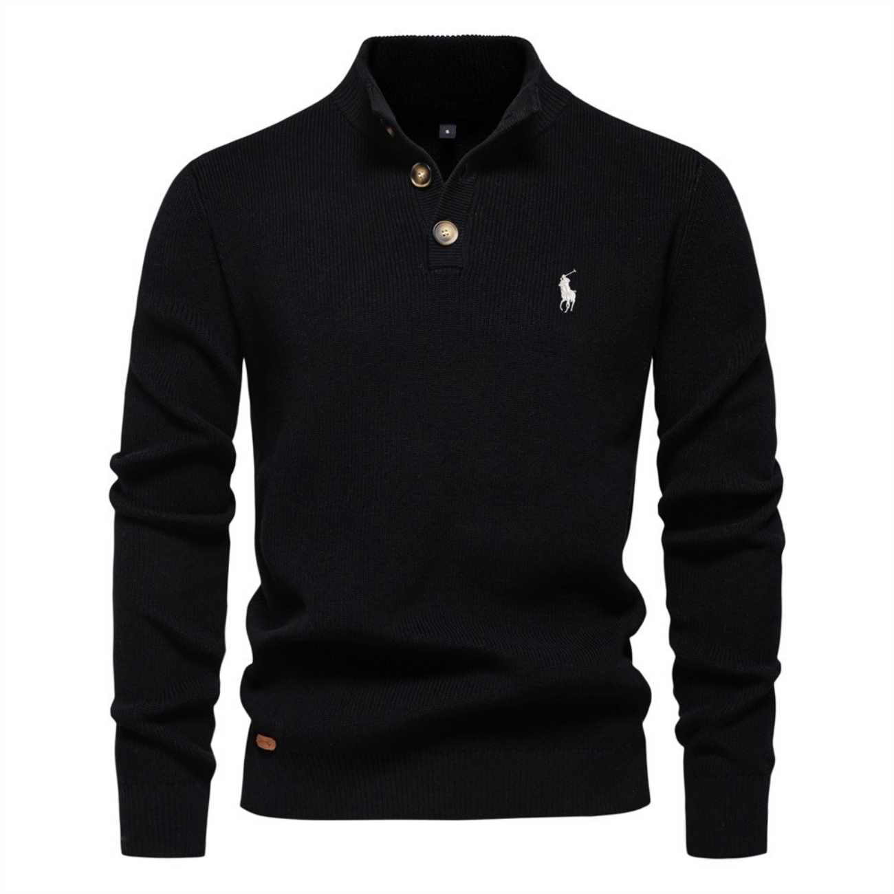 L.R Premium Knit Henley Sweater || Clearance Sale