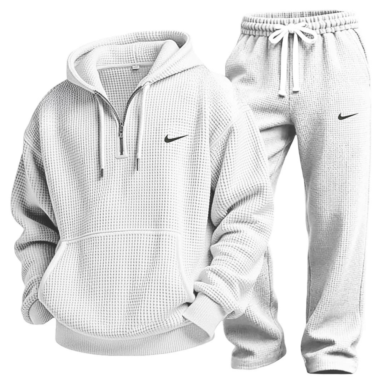 Waffle-Knit Performance Hoodie Jogger Set - Clearance Sale