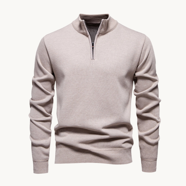 Klassieke pullover met rits - trui
