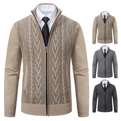 Cappotto maglione imbottito da uomo lavorato a maglia per autunno e inverno: calore e stile