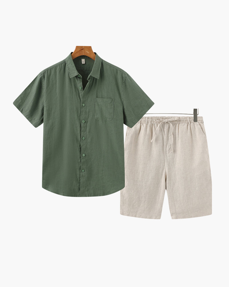 Ensemble Old Money en lin (short)