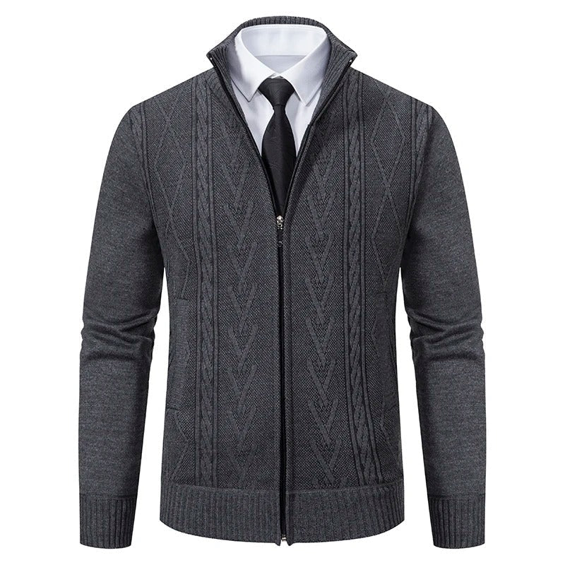 Cappotto maglione imbottito da uomo lavorato a maglia per autunno e inverno: calore e stile