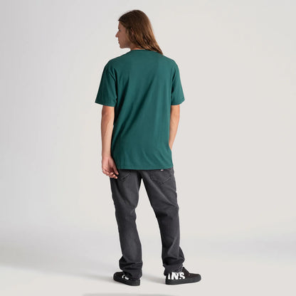 Klassinen slim-fit T-paita pyöreällä kaula-aukolla - tummanvihreä