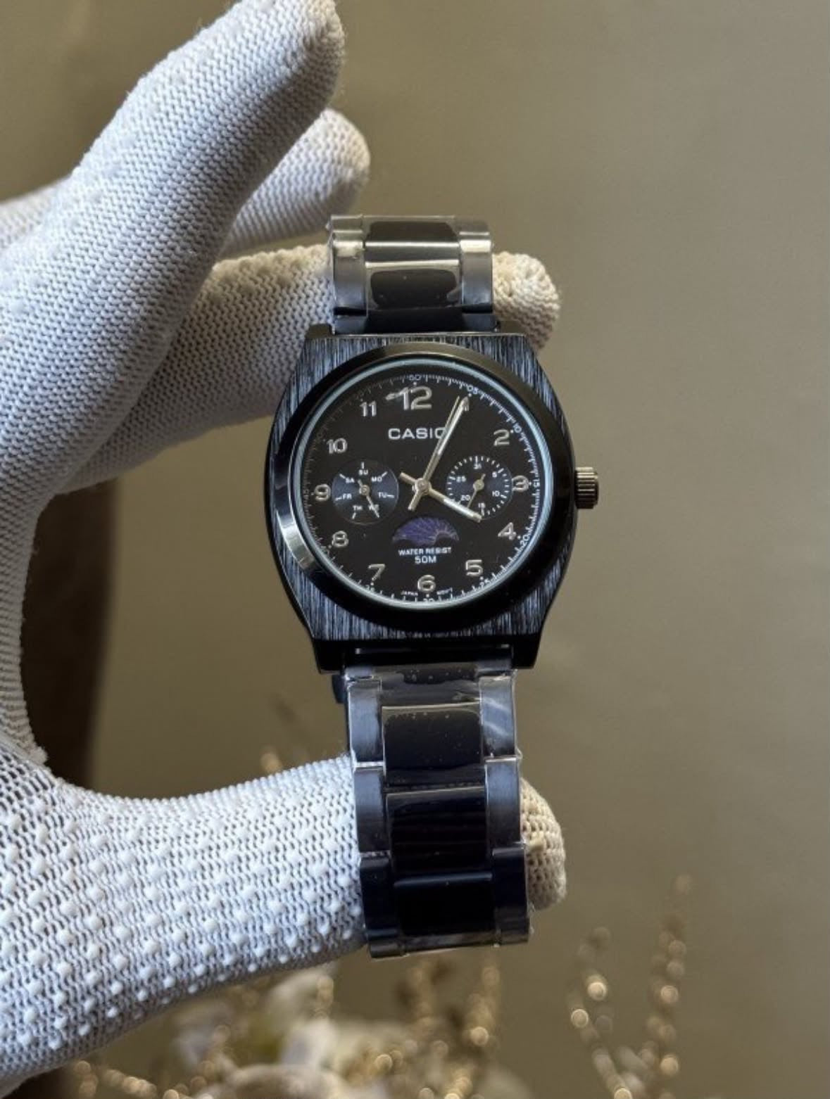 Casio Enticer Moon Phase Analog Watch For Men