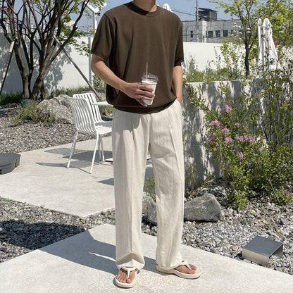 PAJU Lanene pantalone u stilu „old money“