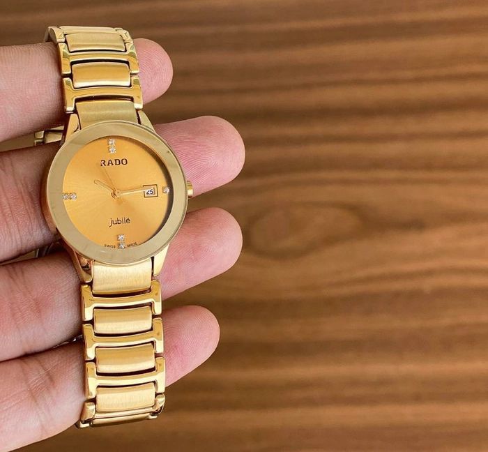 Rado Ceramic Gold Dial For Men's Analog Watch