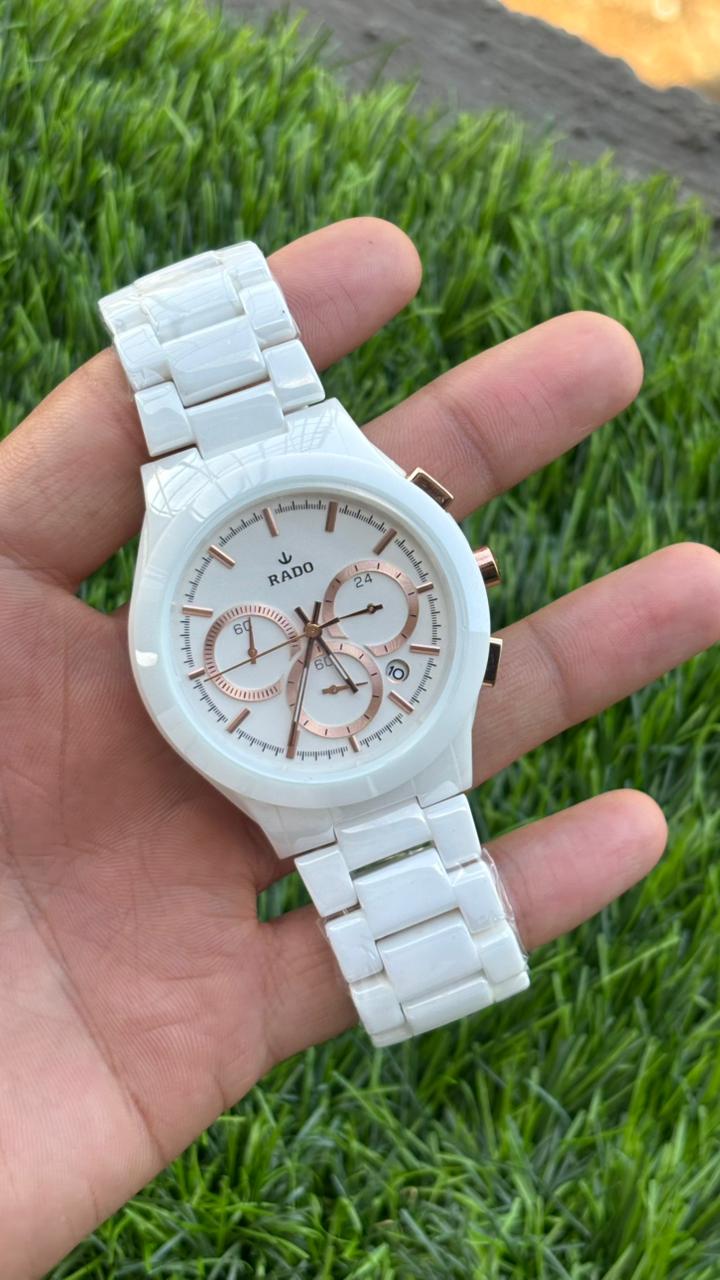Rado HyperChrome Automatic White Dial Chronograph Mens Watch