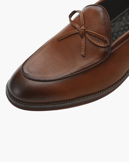 Hampton-loafer med blondedetaljer