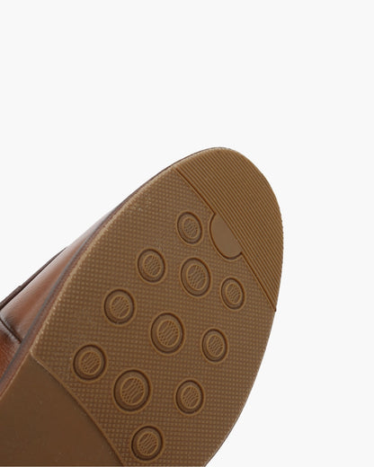 Hampton-loafer med blondedetaljer