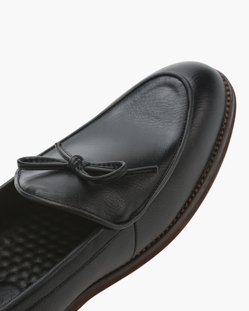 Hampton-loafer med blondedetaljer