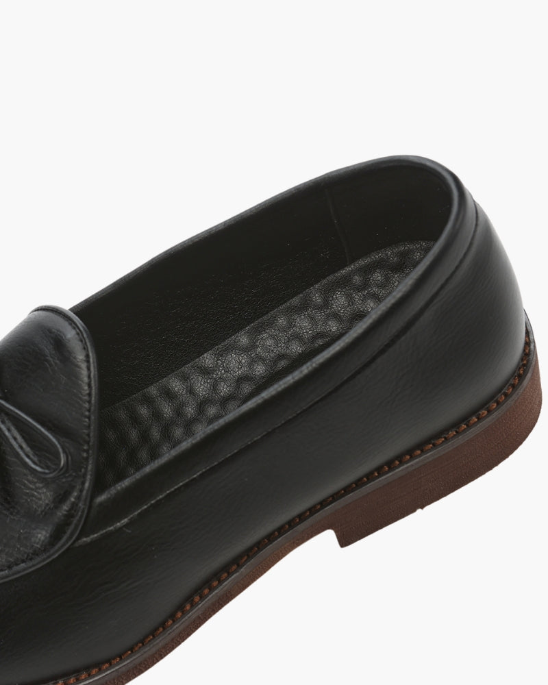 Hampton-loafer med blondedetaljer