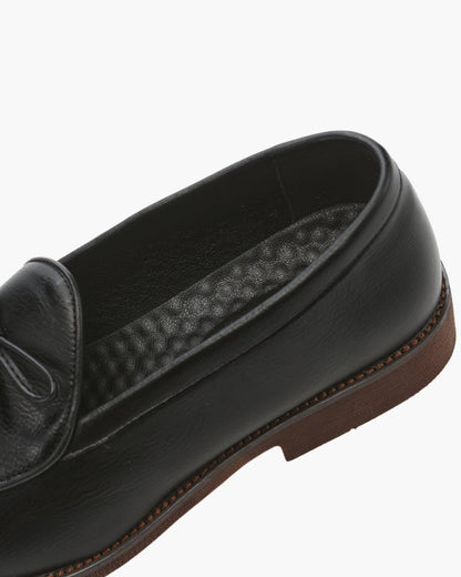 Hampton-loafer med blondedetaljer