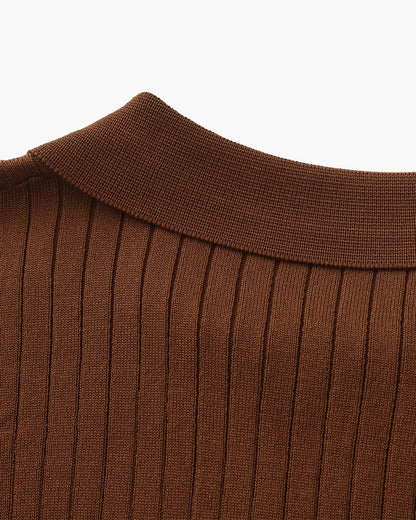 Premium polo majica s rebrastom teksturom