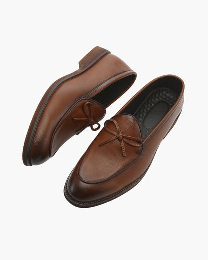 Hampton-loafer med blondedetaljer