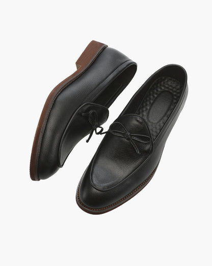 Hampton-loafer med blondedetaljer