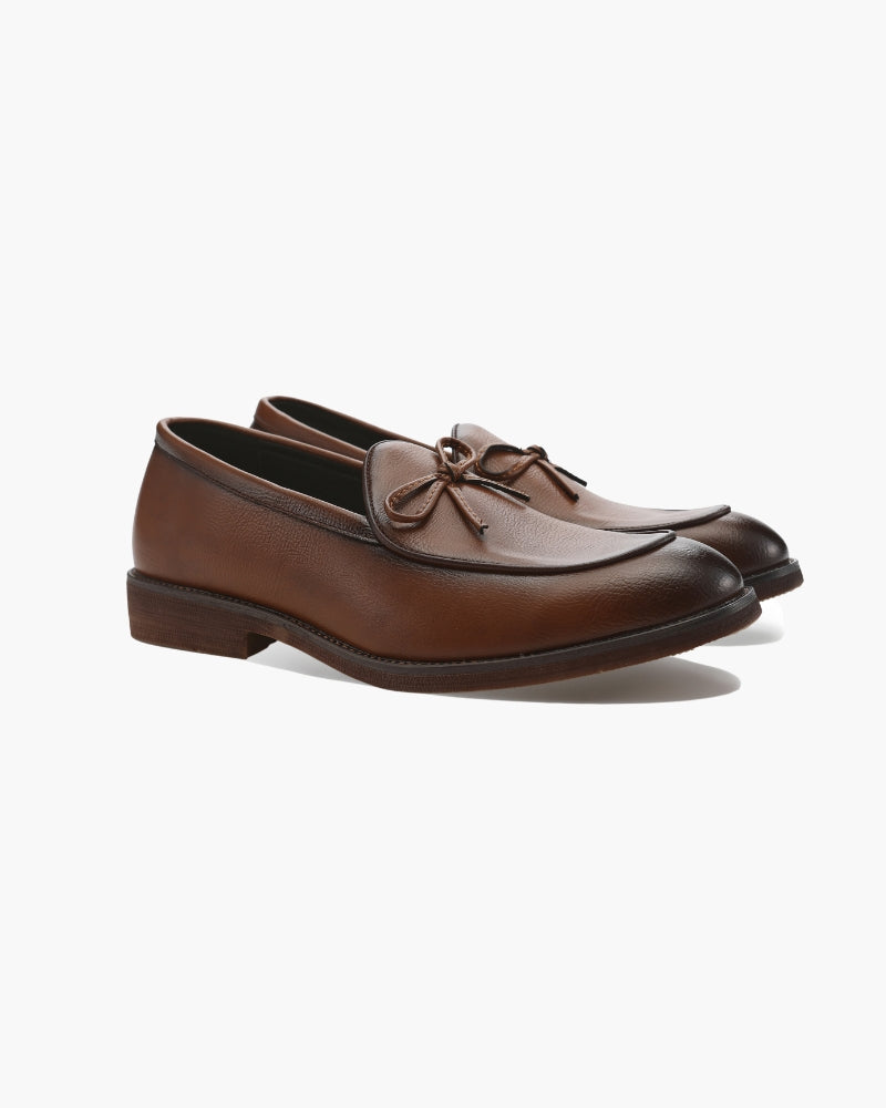 Hampton-loafer med blondedetaljer