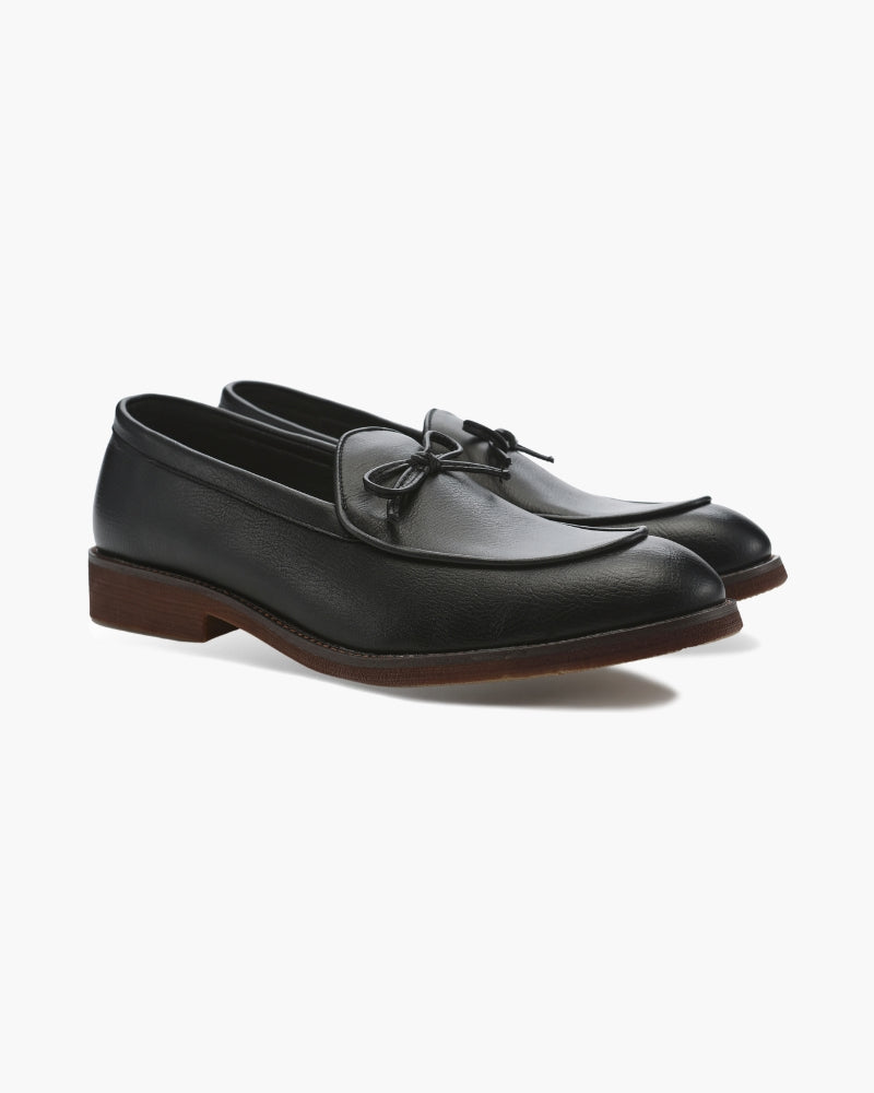 Hampton-loafer med blondedetaljer